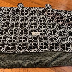 Infant car seat canopy unisex black and white